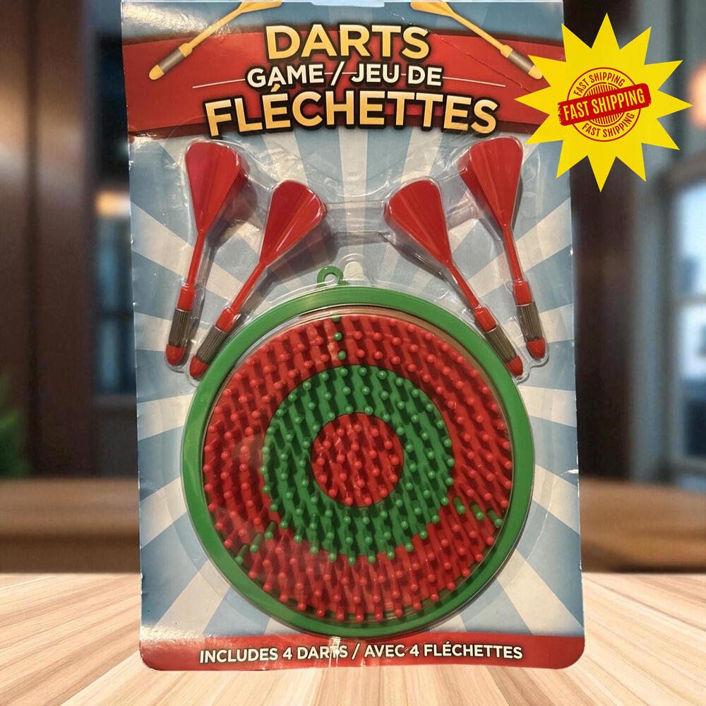 Kids‎ Dart Board Game Set – Safe Plastic Darts with 5.5" Target Board NEW